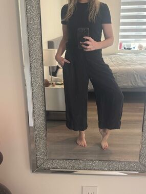 Smythe Black Wide-Leg Jumpsuit